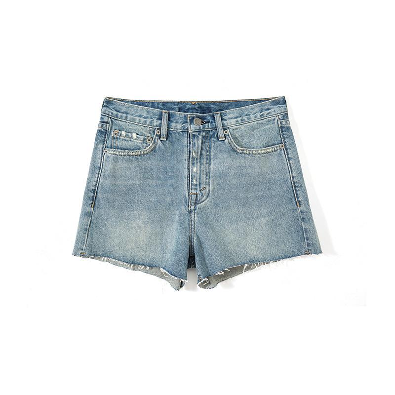 Denim | Short en jean effet vieilli Parker Long – Femme Denim Denim