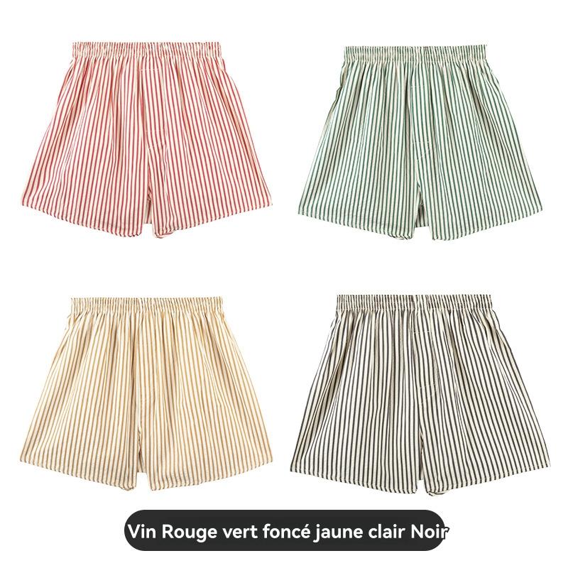 Shorts | Short en satin de soie à rayures Kensu – Femme Shorts Femme