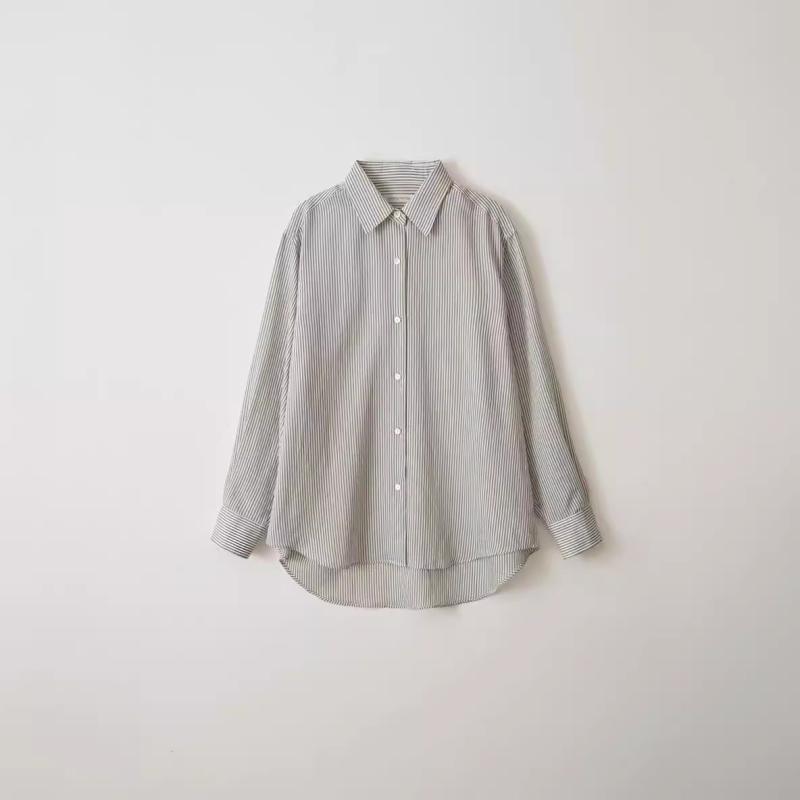 Hauts | Chemise oversize en soie à rayures Valene – Femme Hauts Femme