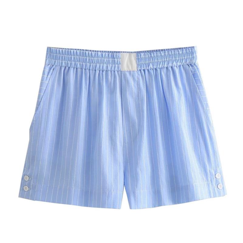 Shorts | Short en coton à rayures – Femme Shorts Femme